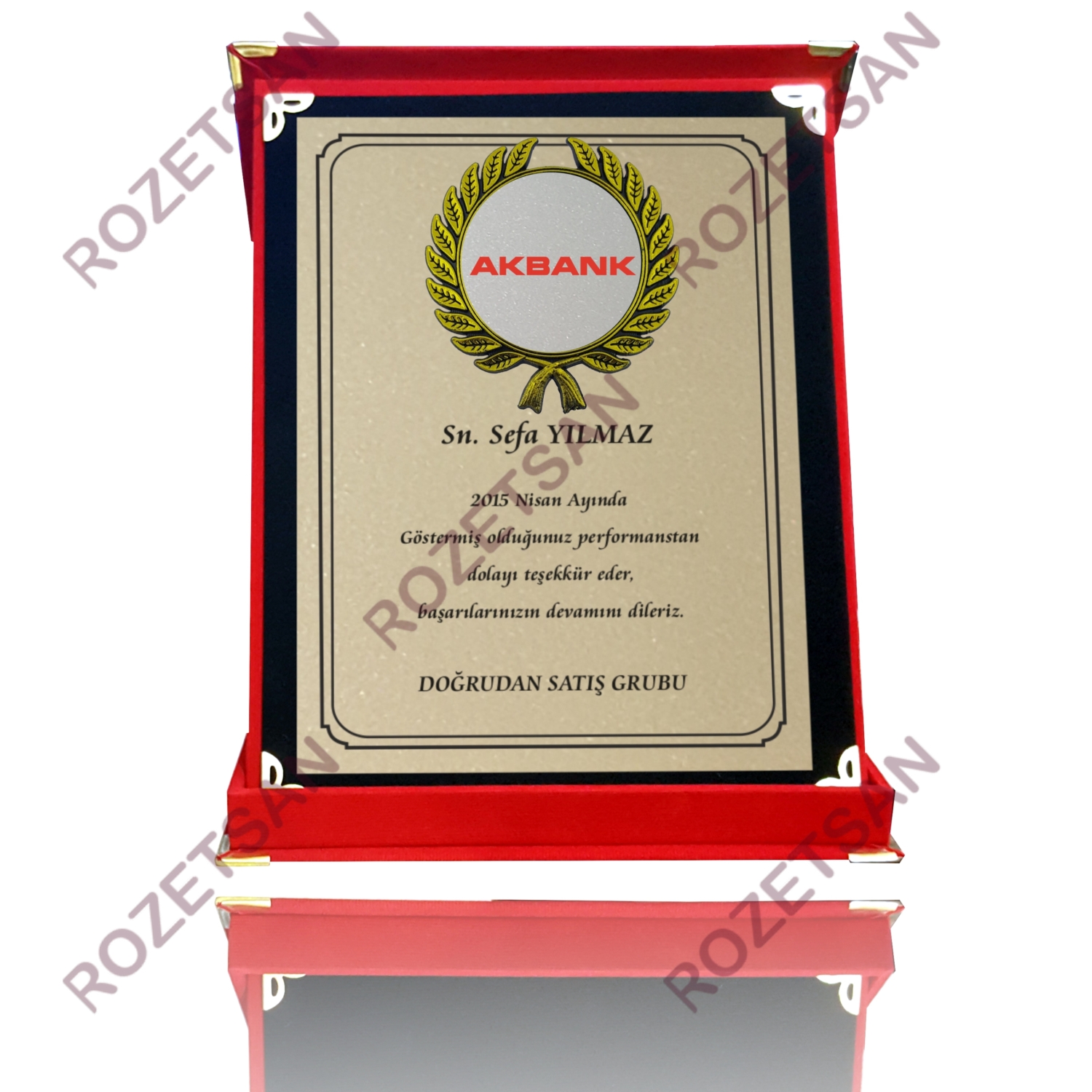 Altın Fasetli 15x20 Albüm Plaket